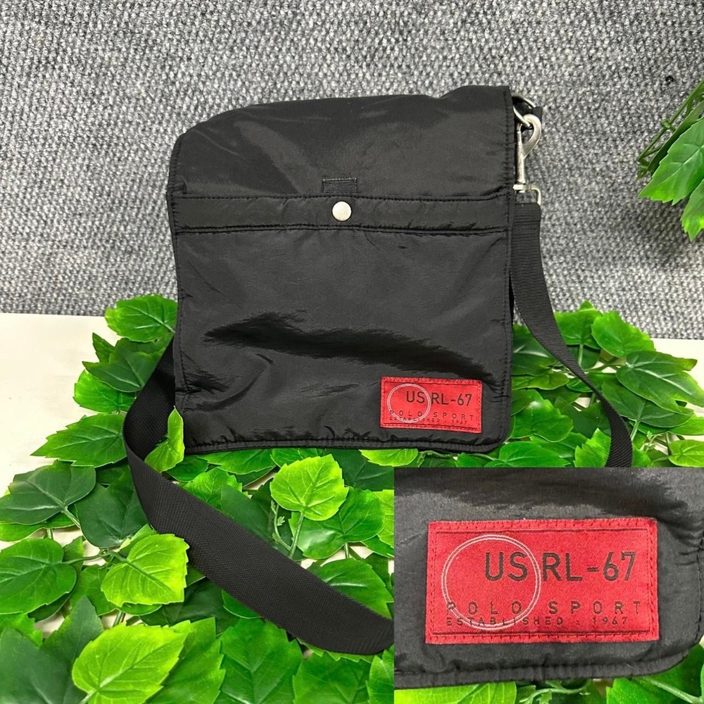 Polo Sport Ralph Lauren Black Nylon Messenger Bag